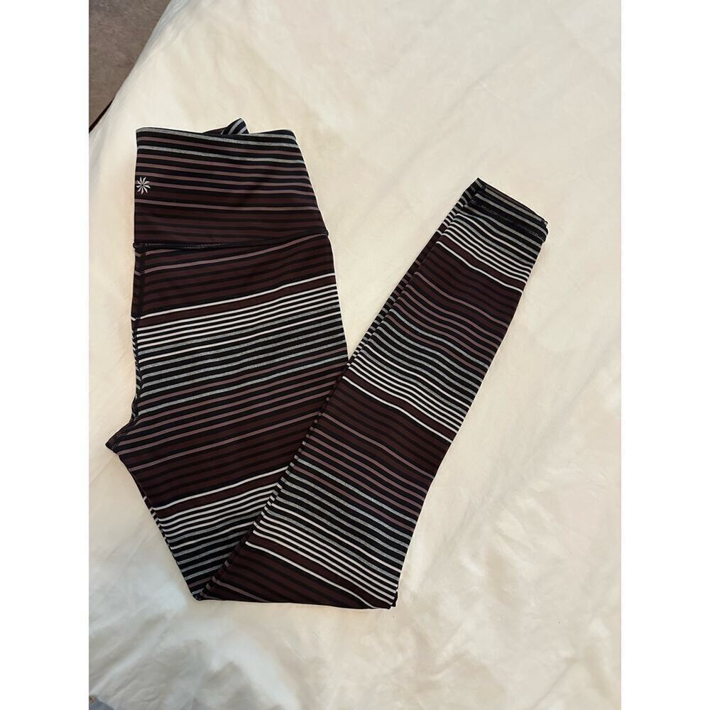 Athleta Expanse Stripe High Rise Chaturanga Leggings- Like new - Picture 3 of 6